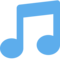 Musical Note emoji on Twitter